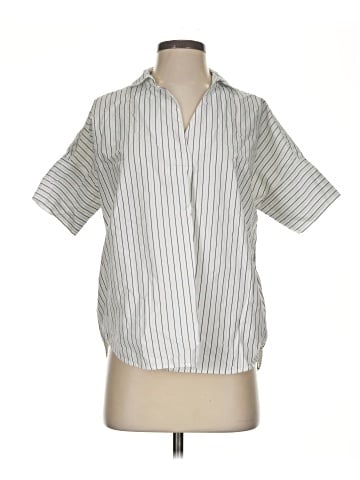 Madewell Courier Button-Back Shirt in Stripe-Play (view 1)