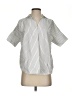 Madewell 100% Cotton Stripes Silver Short Sleeve Blouse Size XS - photo 1