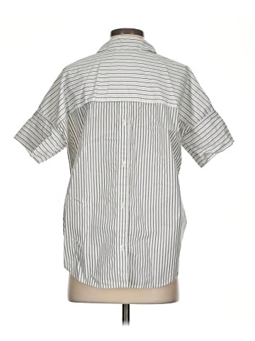 Madewell Courier Button-Back Shirt in Stripe-Play (view 2)