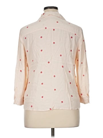 LC Lauren Conrad 3/4 Sleeve Button-Down Shirt (view 2)