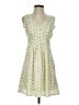 Maison Jules 100% Polyester Hearts Yellow Casual Dress Size S - photo 1