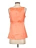 Cache 100% Polyester Orange Sleeveless Blouse Size S - photo 2