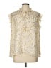 Pleione 100% Polyester Ivory Sleeveless Blouse Size L - photo 1