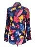 J. McLaughlin Floral Blue Long Sleeve Blouse Size L - photo 2