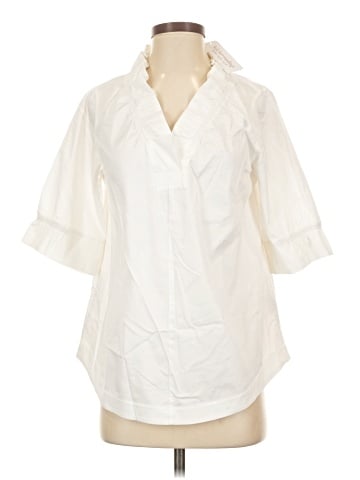 Soft Surroundings 3/4 Sleeve Button-Down Shirt (view 1)