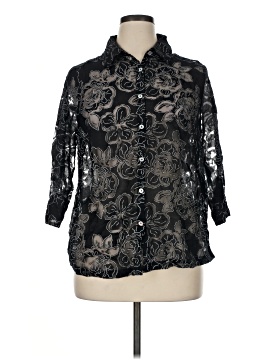 Kim Rogers 3/4 Sleeve Button Down Shirt