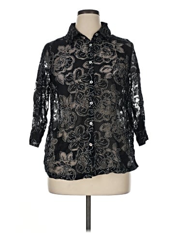 Kim Rogers 3/4 Sleeve Button-Down Shirt (view 1)