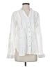Neiman Marcus 100% Linen Ivory Long Sleeve Blouse Size XS - photo 1
