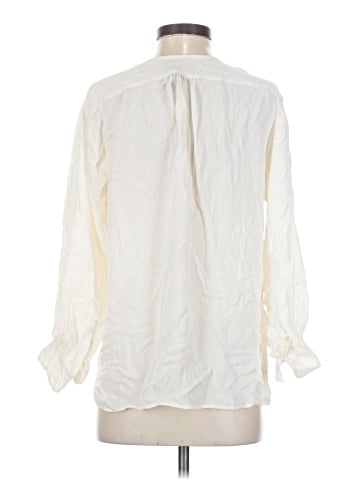 Nili Lotan Long Sleeve Silk Top (view 2)