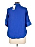 Naked Zebra 100% Polyester Blue Short Sleeve Blouse Size L - photo 2