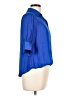 Naked Zebra 100% Polyester Blue Short Sleeve Blouse Size L - photo 4