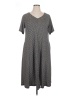 Catherines Houndstooth Gray Casual Dress Size 0X - photo 1