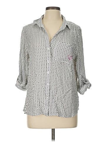Velvet Heart 3/4 Sleeve Button-Down Shirt (view 1)