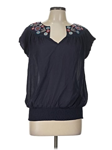 Buttons Short Sleeve Blouse (view 1)