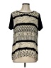 DressBarn 100% Polyester Black Short Sleeve Top Size L - photo 1
