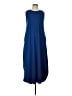 Zenana Solid Blue Casual Dress Size L - photo 1