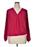 Chaus Red Burgundy 3/4 Sleeve Blouse Size XL - photo 1