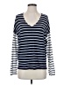 Carve Designs 100% Organic Cotton Stripes Blue Pullover Sweater Size S - photo 1