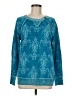 Ruff Hewn 100% Cotton Paisley Teal Pullover Sweater Size M - photo 1