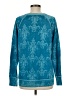 Ruff Hewn 100% Cotton Paisley Teal Pullover Sweater Size M - photo 2