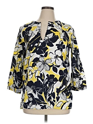 Chaps 3/4 Sleeve Blouse (view 1)