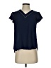 Mine Blue Short Sleeve Blouse Size S - photo 1