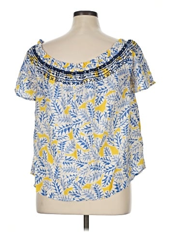 Skies Are Blue Short Sleeve Blouse (view 2)