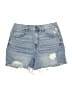 STUDIO BLUE Blue Denim Shorts Size 27 waist - photo 1