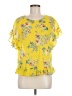 MNG Yellow Short Sleeve Blouse Size 8 - photo 1