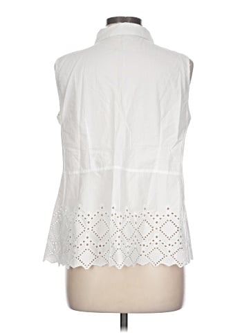 Solitaire Sleeveless Button-Down Shirt (view 2)