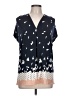 Max Studio Blue Short Sleeve T-Shirt Size L - photo 1