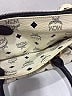 MCM 100% Coated Canvas Argyle Ivory Monogram Visetos Boston Bag  One size - photo 6