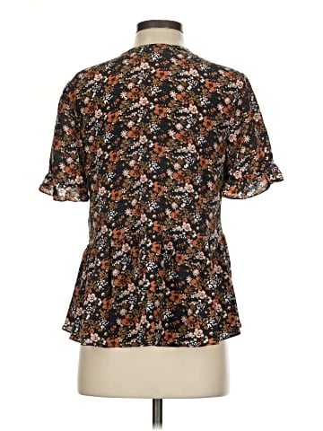 Madewell Silk Studio Ruffle-Hem Top in Prairie Blossoms (view 2)