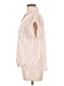 Eden & Olivia 100% Polyester Stripes Pink Short Sleeve Blouse Size L - photo 5