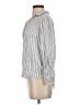 Per Se 100% Rayon Stripes Blue Long Sleeve Button-Down Shirt Size S - photo 5