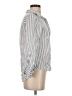 Per Se 100% Rayon Stripes Blue Long Sleeve Button-Down Shirt Size S - photo 4