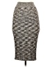 ATM Chevron-herringbone Gray Silk Skirt Size S - photo 1