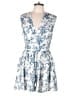 Cider Floral Blue White Cocktail Dress Size L - photo 1
