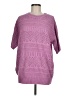 First Love Chevron-herringbone Purple Pullover Sweater Size M - photo 1
