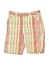 Justice Plaid Yellow Khaki Shorts Size 8 - photo 1