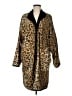 Newport News 100% Polyester Animal Print Gold Coat Size M - photo 1