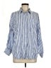 Da-sh Stripes Blue Long Sleeve Button-Down Shirt Size M - photo 1