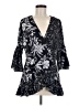 French Connection Floral Black 3/4 Sleeve Blouse Size M - photo 1