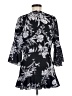French Connection Floral Black 3/4 Sleeve Blouse Size M - photo 2