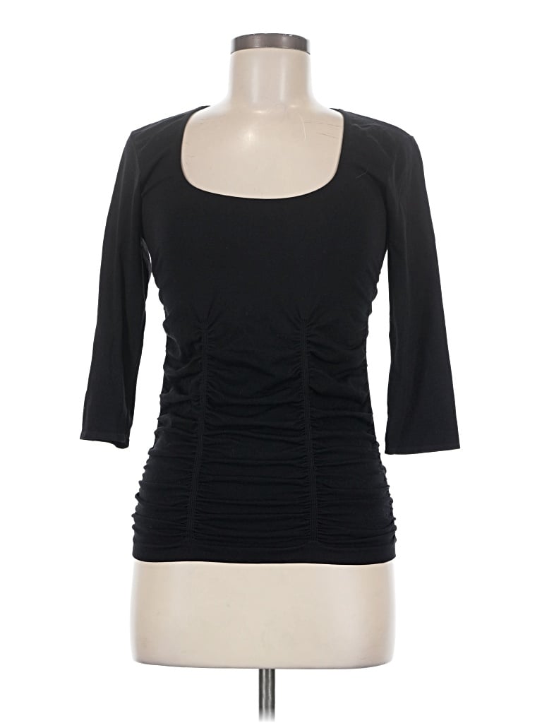 Pre-owned Last Tango 3/4 Sleeve Top Black Sweetheart Neckline Tops
