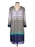 Luxology 100% Polyester Print Blue Casual Dress Size 12 - photo 1