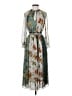 Zara Basic 100% Polyester Print Teal Cocktail Dress Size XS - photo 1