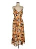 Unbranded Print Orange Casual Dress Size 29 waist - photo 1
