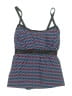 Cactus Houndstooth Blue Swimsuit Top Size 3X - photo 1