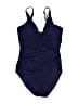 Tommy Bahama Solid Blue One Piece Swimsuit Size 10 - photo 1
